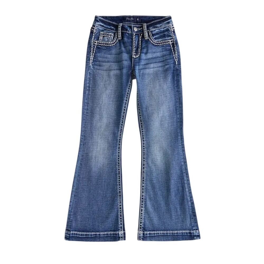 Miss Me Girls Mid-Rise Trouser Stretch Jeans Size 7R